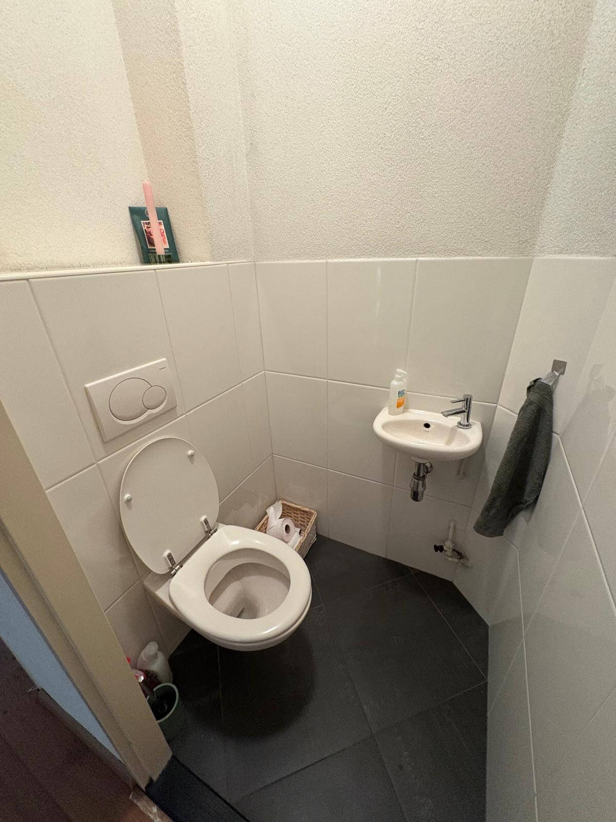 Toiletruimte voor renovatie Toiletruimte voor renovatie